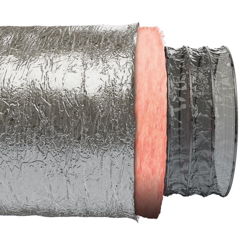 Imperial R4.2 25 ft. L X 8 in. D Silver Poly Duct