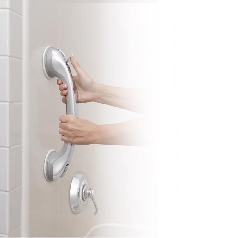 Safe-er-Grip 16 in. L Chrome Plastic Suction Cup Grab Bar