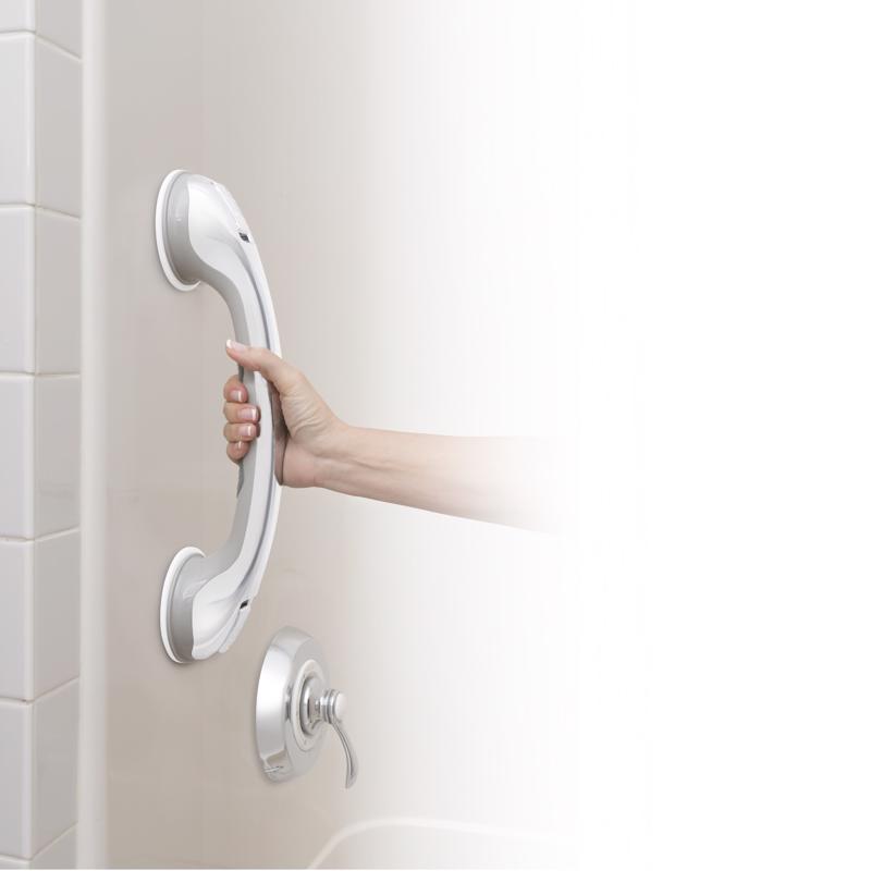 Safe-er-Grip 16 in. L Chrome Plastic Suction Cup Grab Bar