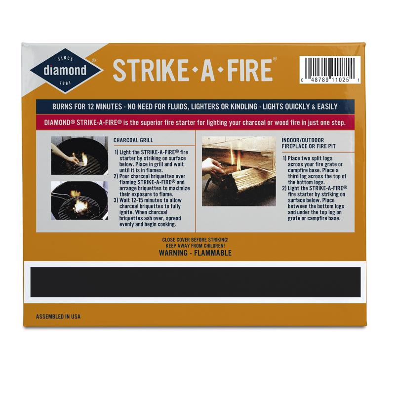 Diamond Strike-A-Fire Saw Dust Fire Starter 12 min