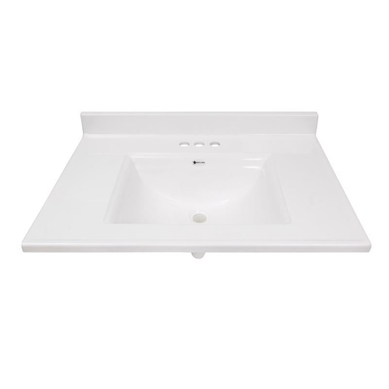 VNTY TP CLT MRBL WHT 37"