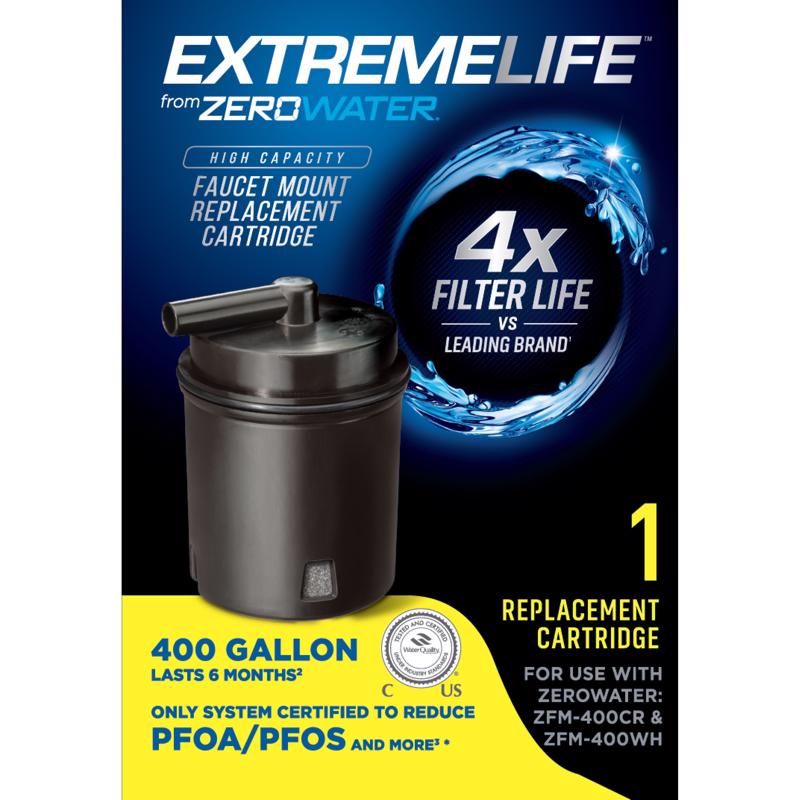 ZeroWater ExtremeLife Faucet Mount Replacement Faucet Filter