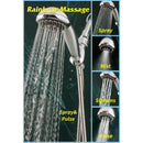 Whedon Rainbow Massage Brushed Nickel Plastic 7 settings Handheld Showerhead 2 gpm
