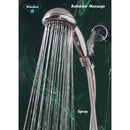 Whedon Rainbow Massage Brushed Nickel Plastic 7 settings Handheld Showerhead 2 gpm