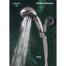Whedon Rainbow Massage Brushed Nickel Plastic 7 settings Handheld Showerhead 2 gpm