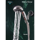 Whedon Rainbow Massage Brushed Nickel Plastic 7 settings Handheld Showerhead 2 gpm