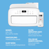 Perfect Aire 350 sq ft 3 speed 12000 (8000 SACC) BTU Portable Air Conditioner with Remote