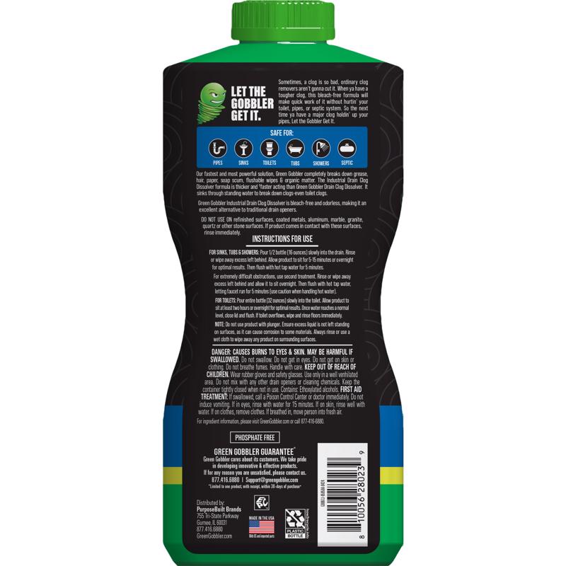 Green Gobbler Liquid Drain Clog Remover 32 fl. oz.