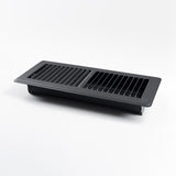RectorSeal Tru Aire 4 in. H X 12 in. W 2-Way Powder Coat Black Steel Floor Register