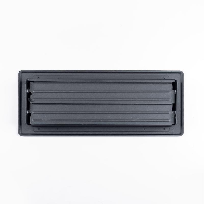 RectorSeal Tru Aire 4 in. H X 12 in. W 2-Way Powder Coat Black Steel Floor Register