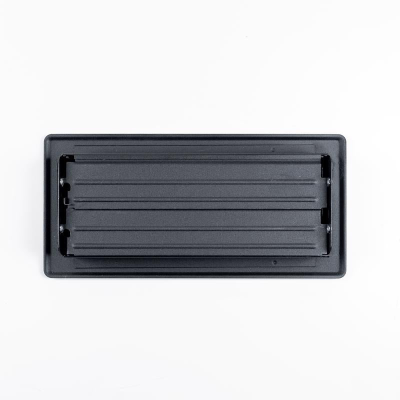 RectorSeal Tru Aire 4 in. H X 10 in. W 2-Way Powder Coat Black Steel Floor Register