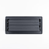 RectorSeal Tru Aire 4 in. H X 10 in. W 2-Way Powder Coat Black Steel Floor Register