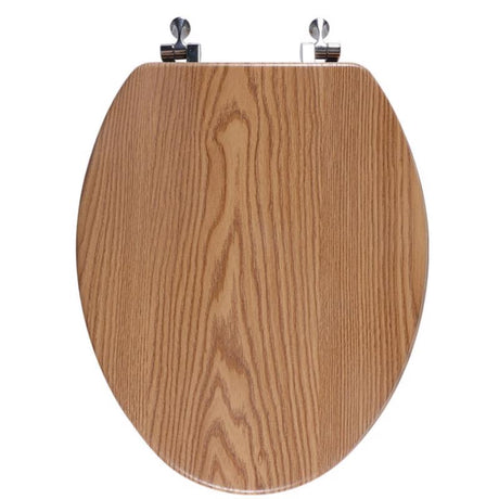 OakBrook Collection Sheridan Elongated Oak Wood Toilet Seat
