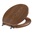 TOILT SEAT RND WD BRWN