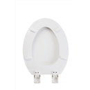 OakBrook Collection Laurel Elongated White Wood Toilet Seat
