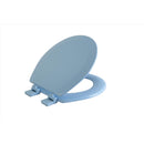 TOILET SEAT RND WOOD BLU