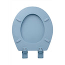 OakBrook Collection Laurel Round Blue Wood Toilet Seat