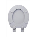 OakBrook Collection Laurel Round Silver Wood Toilet Seat