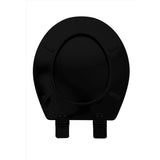 OakBrook Collection Laurel Round Black Wood Toilet Seat