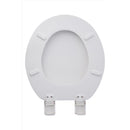 OakBrook Collection Rockford Round White Wood Toilet Seat