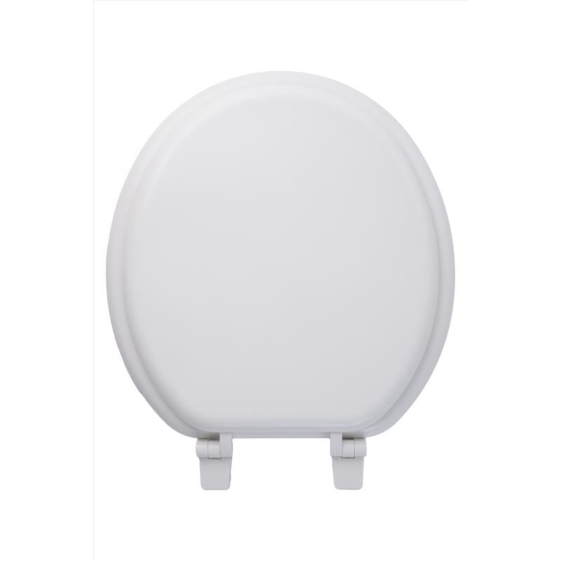OakBrook Collection Round White Wood Toilet Seat