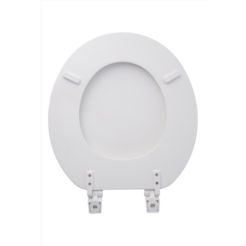 OakBrook Collection Round White Wood Toilet Seat