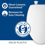 Mayfair by Bemis Round White Plastic Toilet Seat