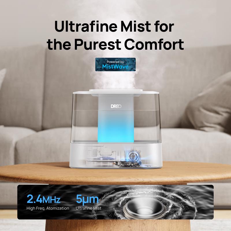 DREO 1.06 gal 300 sq ft Digital Ultrasonic Humidifier