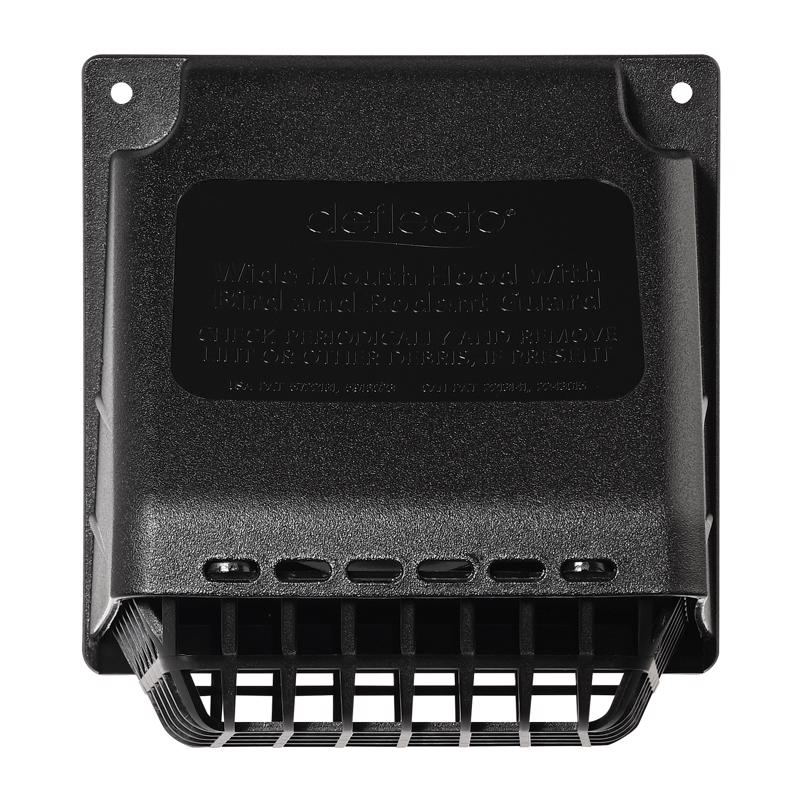 Ace 4 in. W X 4 in. L Metallic Black Resin Dryer Vent Hood