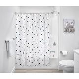 iDesign 72 in. H X 72 in. W White Frost Shower Curtain PEVA