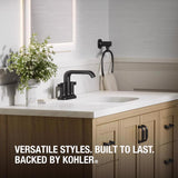 Sterling Agosti Matte Black Contemporary Centerset Bathroom Sink Faucet 4 in.