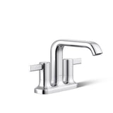 Sterling Agosti Polished Chrome Contemporary Centerset Bathroom Sink Faucet 4 in.