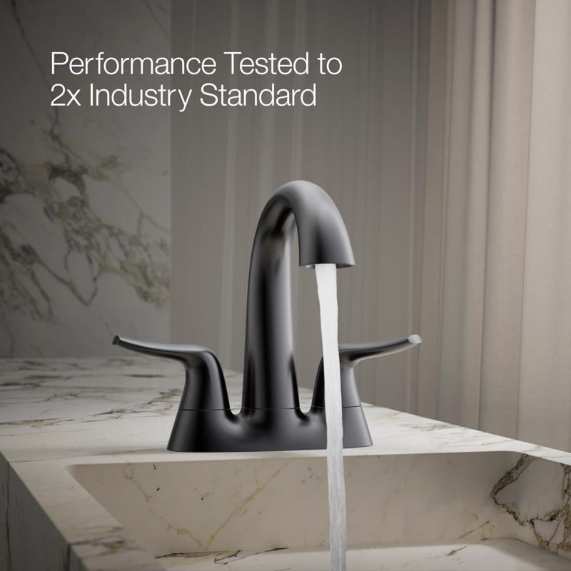 Sterling Endusk Brushed Nickel Transitional Centerset Bathroom Sink Faucet 4 in.