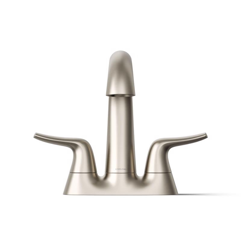Sterling Endusk Brushed Nickel Transitional Centerset Bathroom Sink Faucet 4 in.