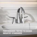 Sterling Endusk Chrome Transitional Centerset Bathroom Sink Faucet 4 in.