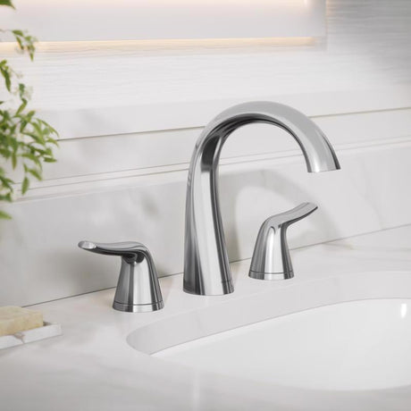 Sterling Endusk Polished Chrome Transitional Widespread Bathroom Sink Faucet 8 in.