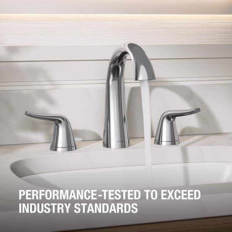 Sterling Endusk Polished Chrome Transitional Widespread Bathroom Sink Faucet 8 in.