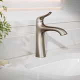 Sterling Endusk Brushed Nickel Transitional Single-Handle Bathroom Sink Faucet 4 in.