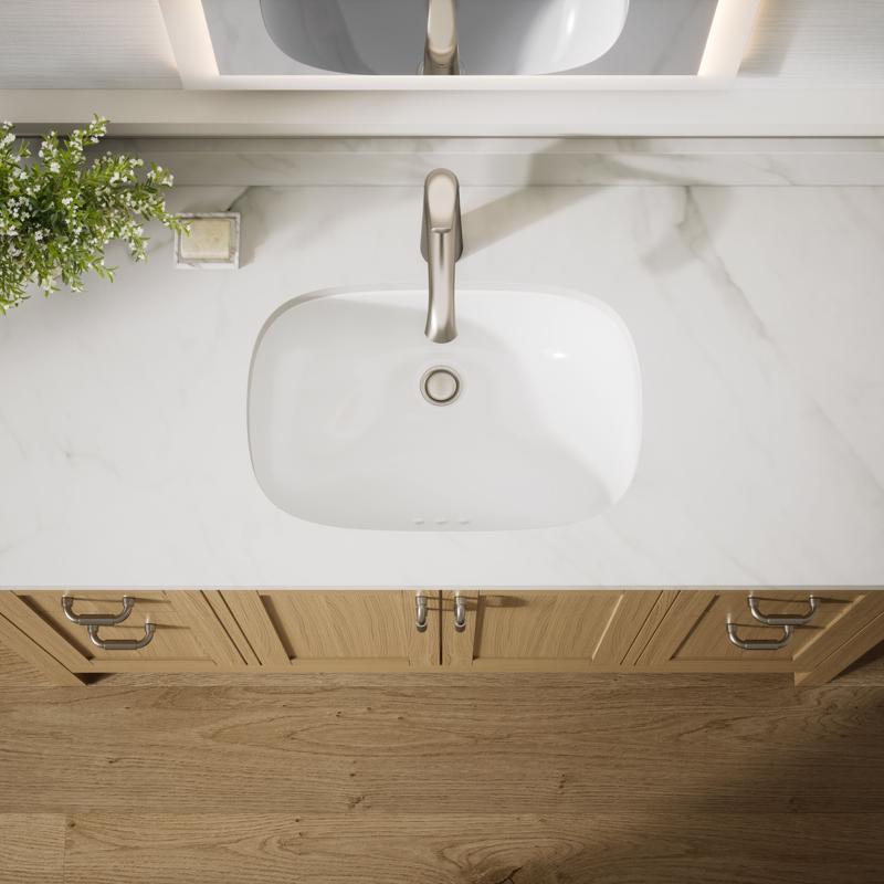Sterling Endusk Brushed Nickel Transitional Single-Handle Bathroom Sink Faucet 4 in.