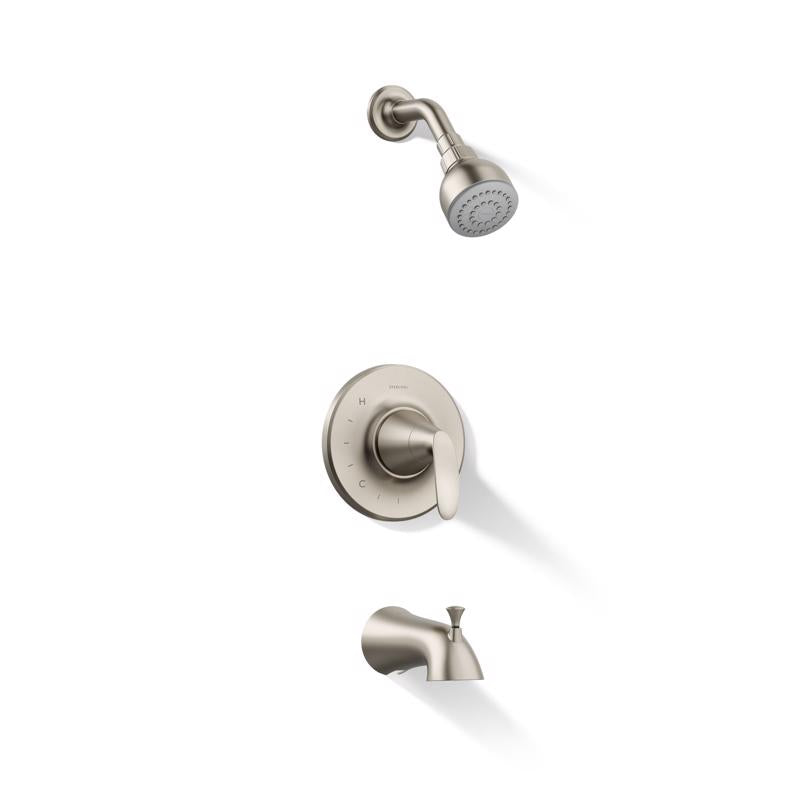 Sterling Valton Vibrant Brushed Nickel Tub and Shower Faucet