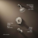 Kohler Facile Vibrant Brushed Nickel Tub and Shower Faucet