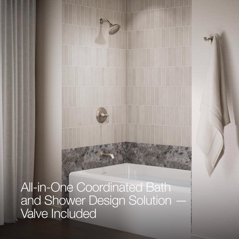 Kohler Facile Vibrant Brushed Nickel Tub and Shower Faucet