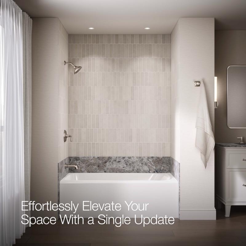 Kohler Facile Vibrant Brushed Nickel Tub and Shower Faucet