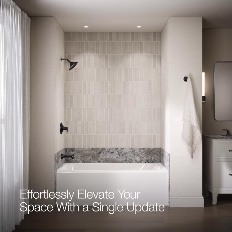 Kohler Sivaro Matte Black Tub and Shower Faucet