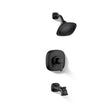 Kohler Envelu Matte Black Tub and Shower Faucet