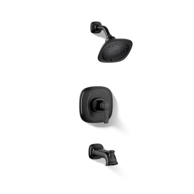 Kohler Envelu Matte Black Tub and Shower Faucet