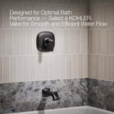 Kohler Envelu Matte Black Tub and Shower Faucet
