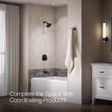 Kohler Envelu Matte Black Tub and Shower Faucet