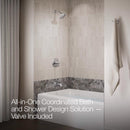 Kohler Envelu Polished Chrome Tub and Shower Faucet