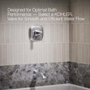 Kohler Envelu Polished Chrome Tub and Shower Faucet